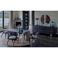 Xl Moebel Gmbh Essgruppe Tisch 4 Stühle Sideboard Spiegel Schwarz Luxus Design