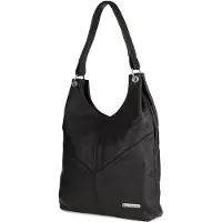 Beltimore Große schwarze Leder-Hobo-Tasche für Damen 970