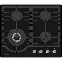Heinner HBH-M447IWFGBK, Schwarz, Integriert, 59 cm, Gaskochfeld, Glas, 4 Zone(n)