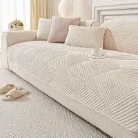 Merkloos Rutschfester Sofabezug aus Plüsch, universeller Sofaschoner für Sofas mit 1 bis 4 Sitzplätzen und Ecksofas