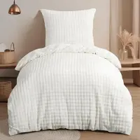 Merkloos Pluche Bettwäsche-Set, 135 x 200 cm, mit Kissenbezügen, Flanell, 2-teilig