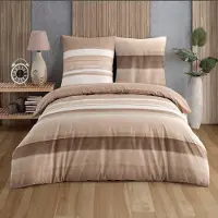 Merkloos Komplettset aus Baumwollbettwäsche, bestehend aus einem Bettbezug (155x220 cm) und zwei Kopfkissenbezügen (80x80 cm), mit Reißverschluss