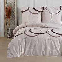 Merkloos Komplettset für Bettdecke aus 100% Baumwolle, 200 x 200 cm, bestehend aus einer Bettdeckenbezug und zwei Kissenbezügen (80 x 80 cm), mit Reißverschluss
