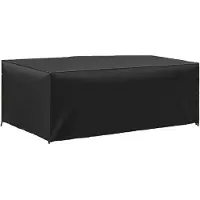 Merkloos Wasserdichte Schutzhülle für Gartentische, 213 x 103 x 74 cm, schwarz, UV-beständig, mit Kordelzug und Aufbewahrungstasche
