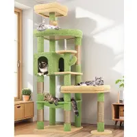 Merkloos Katzenbaum, Katzenbaum, Kaktusform – 165 cm – Grün – Stabil für 2-4 große Katzen
