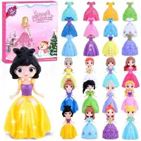Merkloos Adventskalender für Mädchen - 24 Tage - Prinzessin anziehen - Outfits und Frisuren