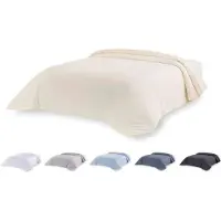 Merkloos Bettbezug aus gebürsteter Mikrofaser, besonders weich, beige, Größe 150 x 220 cm