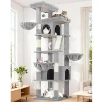 Merkloos Katzenbaum Kratzbaum XXL - 204 cm - Stabil für 3 bis 5 große Katzen