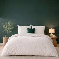 Merkloos Bettbezug-Set 200x200 cm mit 2 Kopfkissenbezügen 65x65 cm, weiß, Mikrofaser-Bettwäsche-Set für Erwachsene