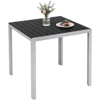 Merkloos Gartentafel - 75 x 75 cm - Aluminium - WPC - Grau
