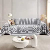 Merkloos Chenille-Sitzbezüge in Grau für 2-, 3- und 4-Sitzer Sofas, L-förmiger Bezug für Ecksofas
