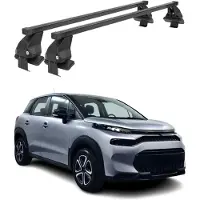 Menabo Dachträger Grundträger für Citroen C3 Aircross 2017-2024 Stahl Schwarz 2x