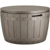 Merkloos Gartenbox Kunststoffbox Aufbewahrungsbox - 127 Liter - Abschließbar - 67 x 67 x 44 cm - Wasserdicht - Bis 100 kg belastbar