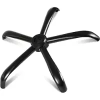 Merkloos Ersatzfuß aus Metall für Bürostuhl mit Gasdruckzylinderanschluss von 5 cm und Radaufnahmen mit den Maßen 11 x 22 mm