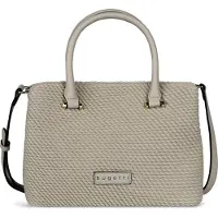 Bugatti Henkeltasche "Damen JULICE", Damen, Gr. B/H/T: 29cm x 20cm x 12cm onesize, beige, Polyurethan (PU), leicht glänzend, unifarben, Taschen Henkeltasche