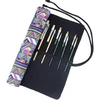 Merkloos Pinseletui – Rollbare Tasche mit 20 Fächern – Canvas – 35 cm