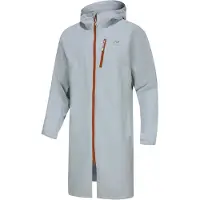 Merkloos Regenjacke mit Kapuze, wasserdicht und winddicht, langer Schnitt, Mesh-Futter, geeignet für Outdoor-Aktivitäten