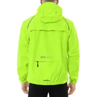 Merkloos Regenjacke für Fahrräder, wasserdicht und leicht, gelb mit reflektierenden Details und Kapuze
