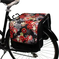 Merkloos Fahrradtasche, Doppelpack - Fahrradtaschen, Befestigung am Gepäckträger hinten - 26 Liter - Rotbraun - Für Gepäckträger mit einer Breite von 12 bis 16 cm