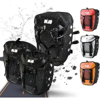 Merkloos Fahrradtasche – Wasserdicht – Hecktasche – Set mit 3 Stück – Schwarz