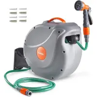 Merkloos Gartenschlauchaufroller – Wandmontage – 30 Meter – Automatisch ausrollbar – Um 180 Grad schwenkbar