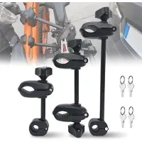 Merkloos Set mit 3 Fahrradrahmenhaltern für Fahrradträger, abschließbar, wetterbeständig, aus Aluminium, geeignet für U-Profile
