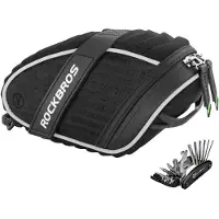 Merkloos Satteltasche für Fahrräder - Kleine Satteltasche für Rennräder - 8,27 x 3,74 x 3,74 Zoll - Wasserdicht - Reflektierend - Für Fahrradwerkzeug