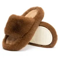 Merkloos Damenslipper – Mit Memory-Schaum – Rutschfeste Sohle – Plüsch