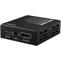 Lindy 32112, 3840 x 2160 Pixel, 18 Gbit/s, Schwarz, Metall, HDMI, USB Typ-C