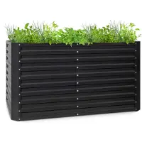 Merkloos Erhöhtes Hochbeet – Gemüsebeet – 200 x 90 x 100 cm – 1800 Liter – Anthrazit
