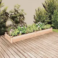Merkloos Erhöhtes Blumenbeet aus Holz für Garten und Terrasse