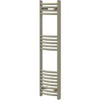 LuxeBath Handtuchheizkörper Sahara 400x1200 mm Beige Badheizkörper Seitenanschluss, Handtuchtrockner gebogen, Handtuchhalter Wandheizkörper Badezimmer