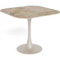 Molecule Esstisch GROUP "Speisetisch", beige (braun, grau, braun), B:90cm H:75cm T:90cm, Tische, Esstisch, Tisch braun, polierte Keramiktischplatte