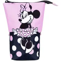 Undercover Minnie Mouse 2-in-1 Etui, Stifthalter mit Schiebemechanismus, ca. 19 x 14 cm, rosa