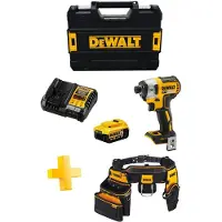 DeWalt Schlagschrauber DCF887P1T (1 x 5,0 Ah + DCB1104 + TSTAK II + Werkzeughalter Gürtel DWST1-75552)