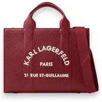 Karl Lagerfeld für Damen. B1W30041 Mittelgroße Rue St-Guillaume Tragetasche in Weinrot (OSFA), Lässig, Polyurethan