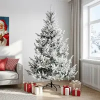 Syfax Künstlicher klappbarer Weihnachtsbaum 240 cm PVC und Metall