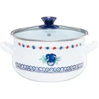 Emalia Olkusz Kalina Traditioneller Topf 5 l Emaille