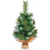 Merkloos Künstlicher Weihnachtsbaum Mini Tannenbaum Tischweihnachtsbaum - 60 cm - PVC - 60 Zweige - Weiß