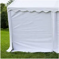 Ambitent Geschlossene Seitenwand 2x2 m für Partyzelt – PVC - Weiß