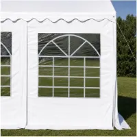Ambitent Seitenwand mit Fenster 2x2,6 m für Partyzelt MAX+ – PVC - Weiß