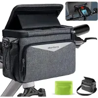 Generisch Tasche mit Lenkerhalterung - 5,2 Liter - Wasserdicht - Halterung für Smartphone mit Touchscreen-Funktion - Abnehmbarer Schultergurt