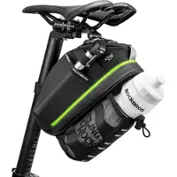 RockBros Satteltasche, 1,5 Liter - Mit Halterung für Trinkflasche - Schwarz
