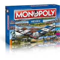 Winning Moves Monopoly Hessen Einzelstück Regionales Brettspiel mit 22 Städten wie Frankfurt Wiesbaden und Kassel Geschenkidee für Hessen-Fans und Familien offizielles