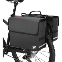 OCreon Fahrradtasche, doppel, 36 Liter - Wasserdicht - Reflektierend - Schwarz