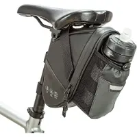 OCreon Satteltasche für Fahrrad, 1,5 Liter Fassungsvermögen – Wasserdicht – Mit Flaschenhalterung – Reflektierend