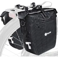 Generisch Fahrradtaschen, Set aus 2 Stück - 48 Liter Fassungsvermögen - Wasserdicht - 3-in-1