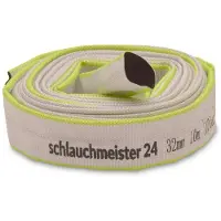 Merkloos Flachschlauch - Bauchlauch - Durchmesser 32 mm - 10 Meter - Weiß mit grün
