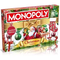 Winning Moves Weihnachts-Monopoly-Brettspiel spielen Sie als Rudolph Schneemann oder Weihnachtsmann und tauschen Sie Ihren Weg zum Erfolg perfekte Weihnachtsdekoration