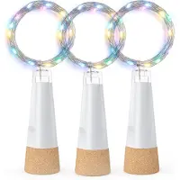 SURIGHT Fleslichter mit Korken – USB-wiederaufladbare Flaschenlichter, batteriebetrieben – Feenlichter für Gläser